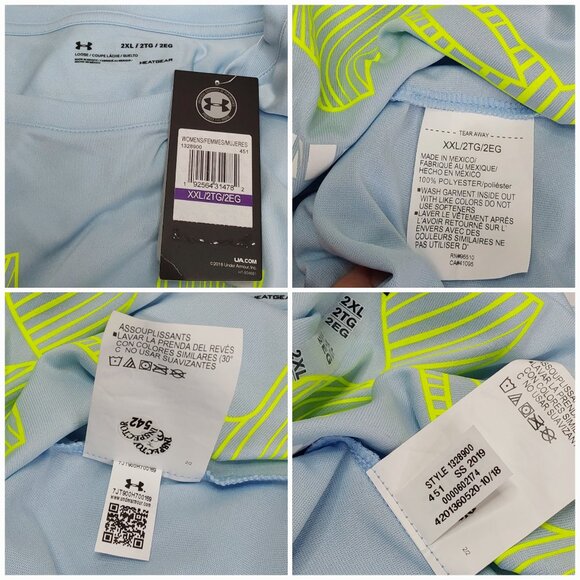 UNDER ARMOUR 'HEATGEAR' LOOSE FIT REFLECTIVE BACK GRAPHIC TEE - Picture 11 of 16